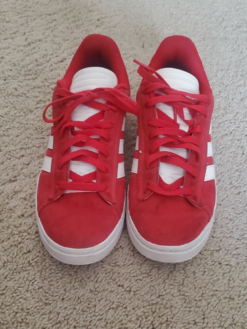 Adidas Red Suede Sneakers